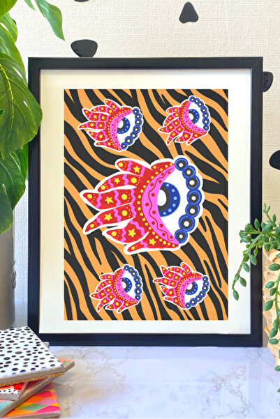 Hello Melody Design Εκτύπωση "TIGER EYE " από την συλλογή Εκτυπώσεων - Με μαύ...