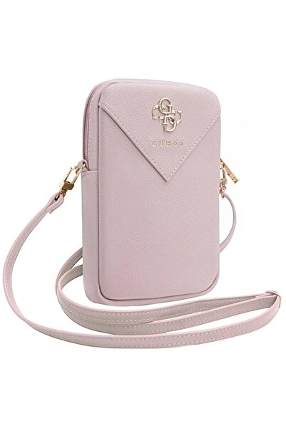 Guess Triangle 4G Phone Bag Pink (adjustable strap)