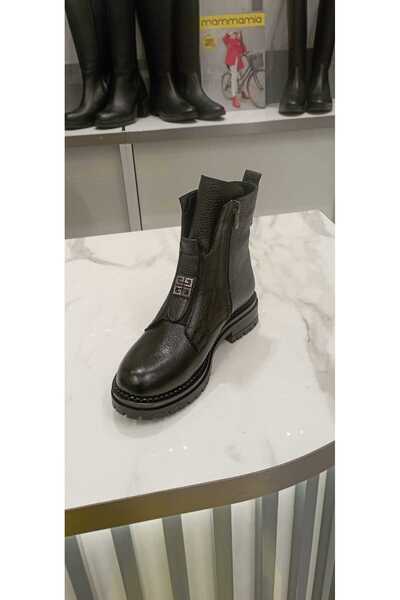 EREN SHOES BAG (Singapur) Cizme cu fermoar cu talpă din cauciuc ortopedic, cu cataramă din piele naturală