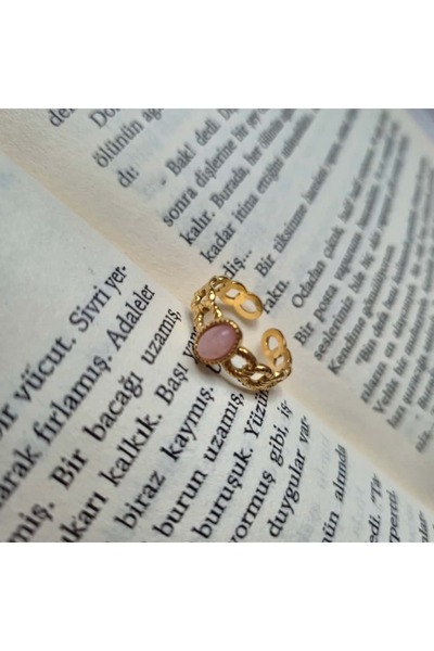 Haze خاتم فولاذي قابل للتعديل غير قابل للبهتان باللون الوردي 3