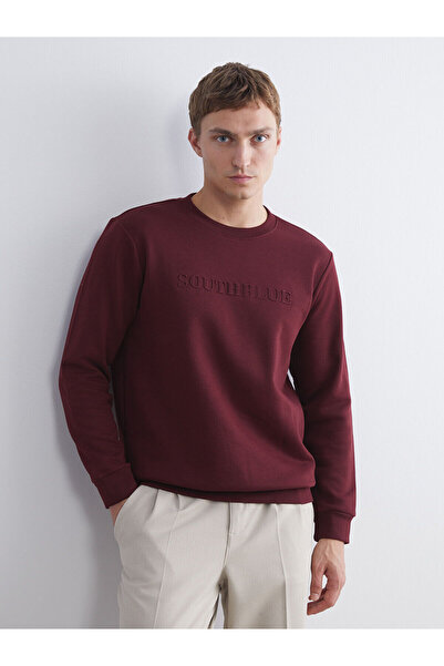 LC Waikiki Özmarka New Season Crew Neck Printed Men's Thick Sweatshirt