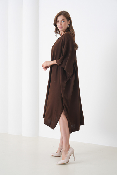 MAMAYAGA Дамско скромно яке с асиметричен крой, копчета отпред, крилати ръкави и широк крой