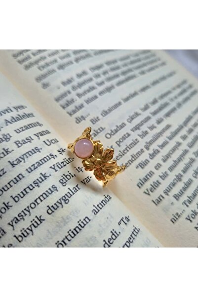 Haze Adjustable Non-Tarnish Steel Ring Pink 1