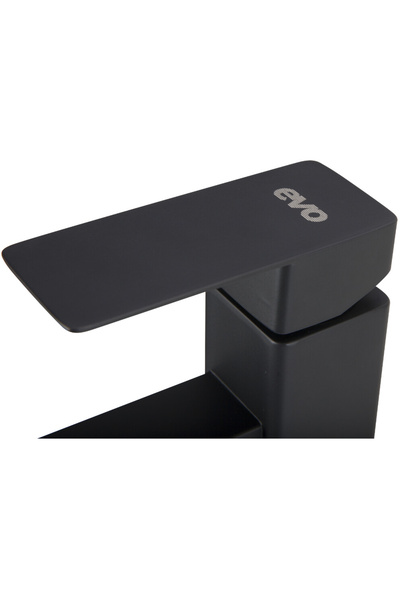 EVOSANITARY Μίκτης Νιπτήρα 6001 Μαύρος - Μήκος μίξερ 186 mm Ύψος μοχλού 165 mm Ωφέλιμο ύψος 107 mm