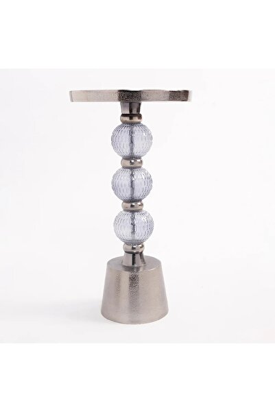 HOME AURAA Classique Aluminum Accent Table with Glass