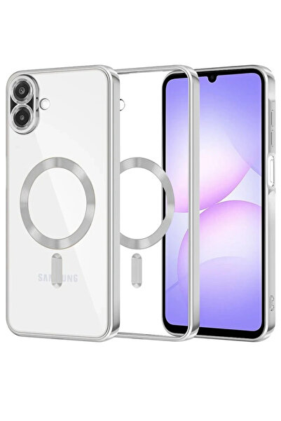 UnDePlus Samsung Galaxy A07 için Magsafe ile uyumlu Kılıf Kamera Lensli Korumalı Şeffaf Silikon Kapak