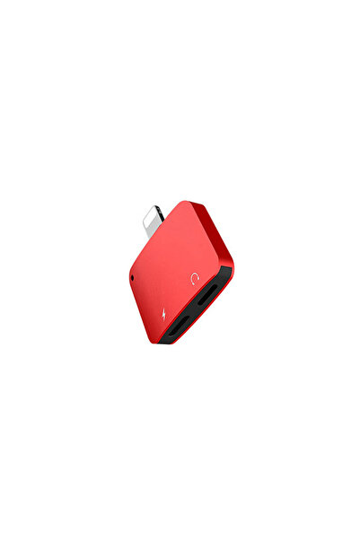 Mcdodo Adaptor Lightning la Dual Port Lightning Compact Red