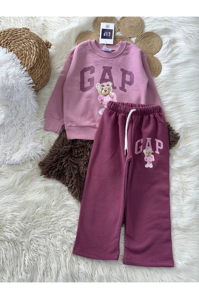 Karan Kids Girl's 3-Thread Unlined Pink Top and Bottom Set