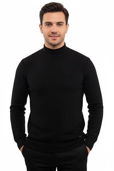 Çizgi Triko Men's Half Fisherman Sweater Knitwear Classic Fit 5240B Bgl-St04856