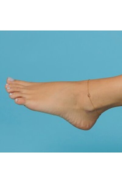 Alore Brățară de gleznă din argint, 10 mm x 6 mm, placată cu aur de 24k - elefant auriu,