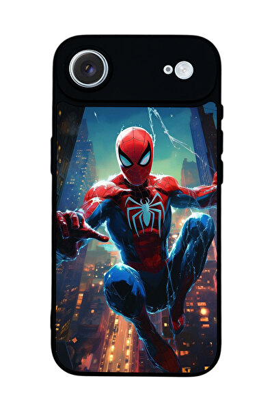 Aksel Kılıf متوافق مع هاتف Apple iPhone 17 Air مطبوع، أسود غير لامع، سيليكون ...