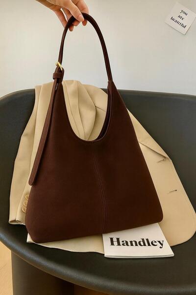 Handley Suede Hobo Bag – Minimalist Shoulder Bag Stylish and Elegant Women's Bag