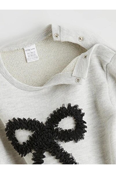 LC Waikiki Bow Printed Girls' Sweatshirt and Leggings 2-Pack (W5)