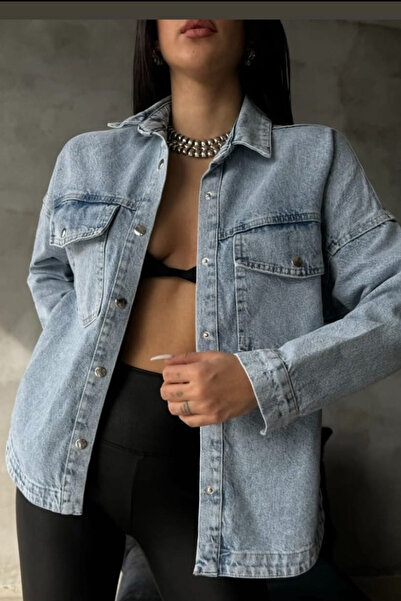 Genel Markalar Çıt Çıtlı Kot Gömlek Ceket