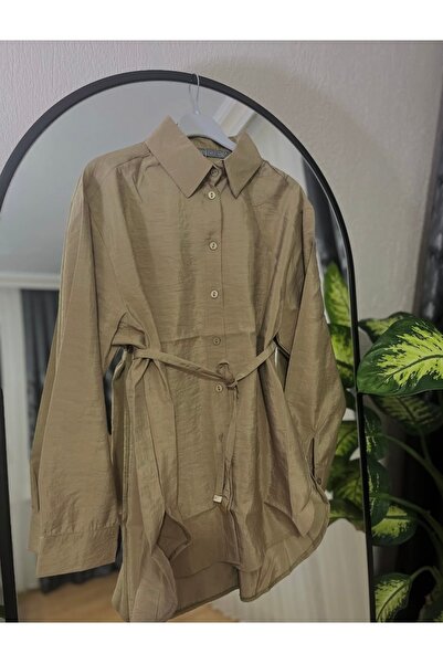 MY CİTY YASEMEN KUŞAKLI GÖMLEK