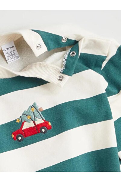 LC Waikiki Crew Neck Striped Baby Boy Sweatshirt and Sweatpants Set of 2 (W5)