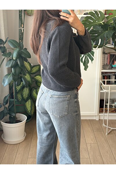 Store KADIN ANTRASİT TRİKO HIRKA BÜSTİYER 2'Lİ TAKIM