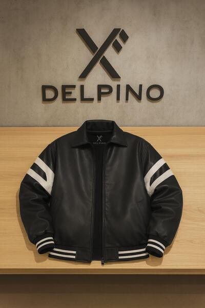 Delpino Oversize Comfortable Fit Leather Jacket