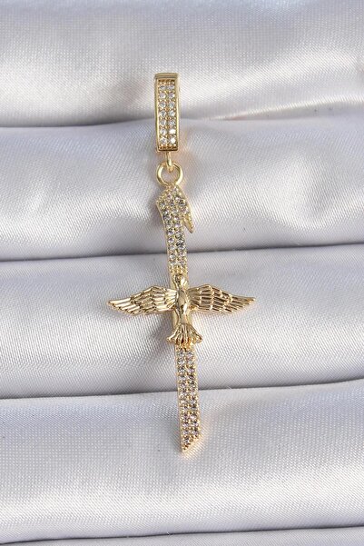 N!da Jewelry Çelik Zirkon Taşlı Elif Model Anka Kuşu Ajda Bilezik Charm