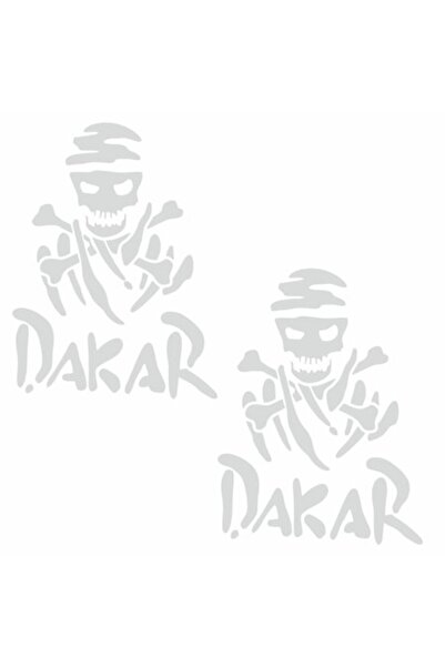 Oracal Set of two decorative tuning stickers - Dakar skull, 4x4 off-road, 20x15 cm, white