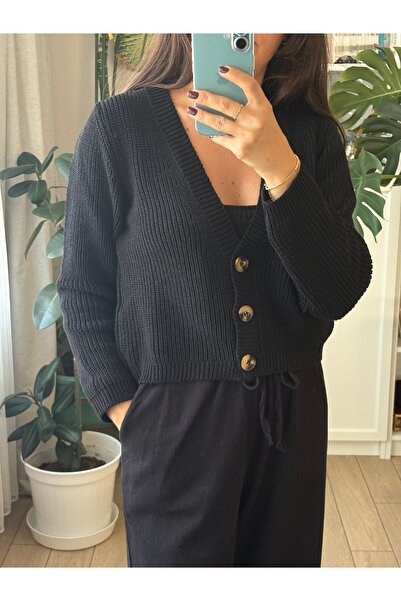 Store KADIN SİYAH TRİKO HIRKA BÜSTİYER 2'Lİ TAKIM