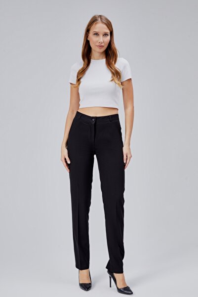 HANIMCA GİYİM Battal Oversize Classic Side Pocket Lycra Women's Pants