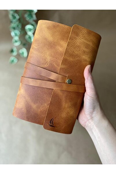 ALESTA LEATHER (We Write Names) Book Cover Pen Holder Set - Handmade Genuine Leather