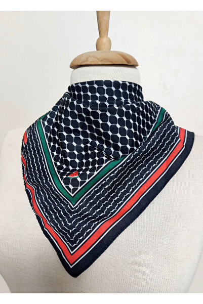 istanbul prensesleri Palestine Themed Scarf 50X50 Non-Slip Crepe Vibrant Colors