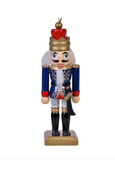 DavidaHome Decoratiune suspendabila Craciun, soldatel din lemn, cu detalii au...