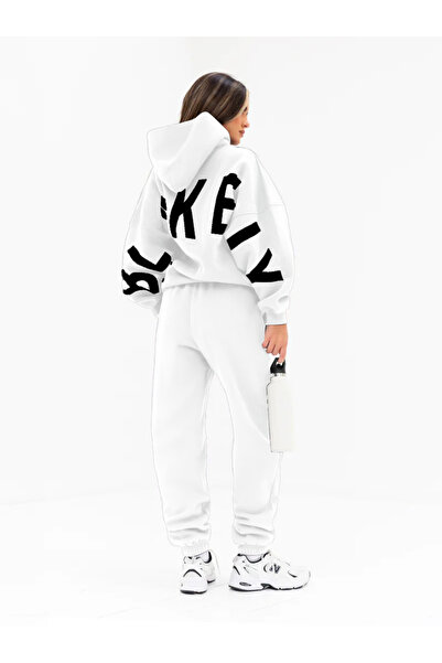 darkopia Unisex Men Women Blakely Printed Oversized 3 Thread K Hooded Tracksuit Set