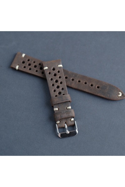 Yaydan Deri Aksesuar 22mm Dumanlı Racing Deri Kordon