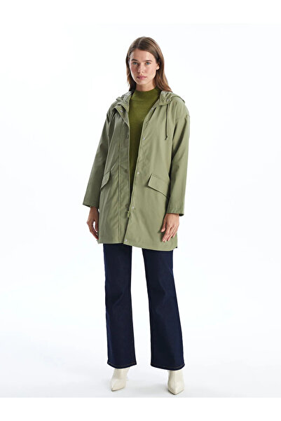 LC Waikiki Pelernă de ploaie simplă cu glugă pentru femei