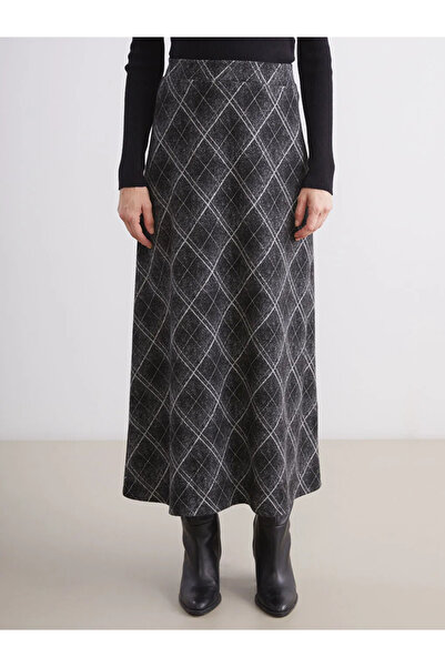 LC Waikiki Beli Lastikli Baklava Desenli Etek