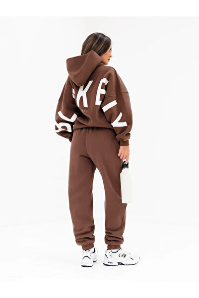 darkopia Unisex Ανδρικά Γυναικεία Σετ αθλητικής φόρμας Blakely με τύπωμα oversized 3 Thread K με κουκούλα