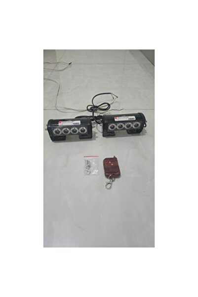 YSGMOTOPARTS Motosiklet Atv-Utv-Tekne-Traktör Çakarlı Sis Farı Uzaktan Kumand...