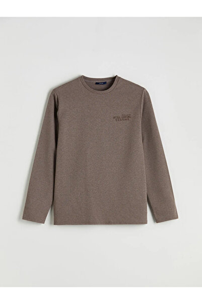 LC Waikiki Мъжка суитшърт с велосипедна яка и печат