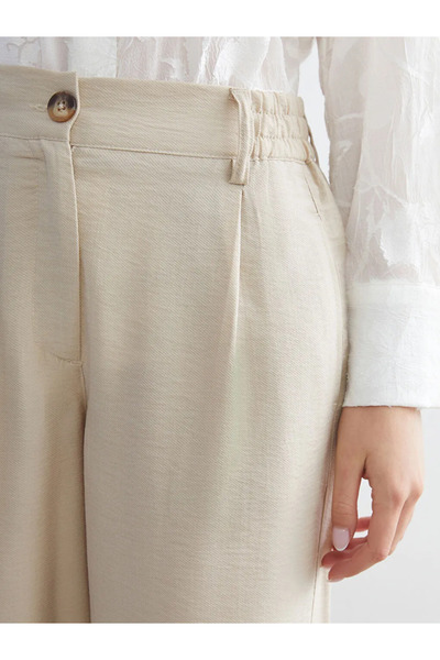 LC Waikiki Women's Pleated Trousers with Elastic Waist