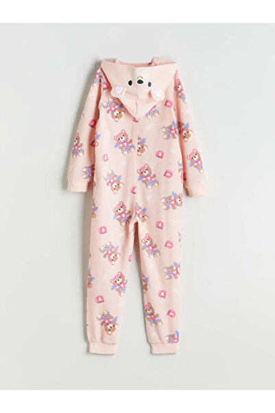 LC Waikiki Kapüşonlu Desenli Polar Kız Çocuk Uyku Tulumu