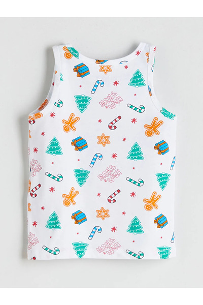 LC Waikiki Crew Neck Printed Boy's Undershirt, 2-pack