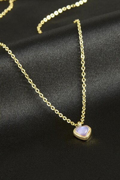 Marsilyan Heart Glass Necklace Ilkel-Bjt940