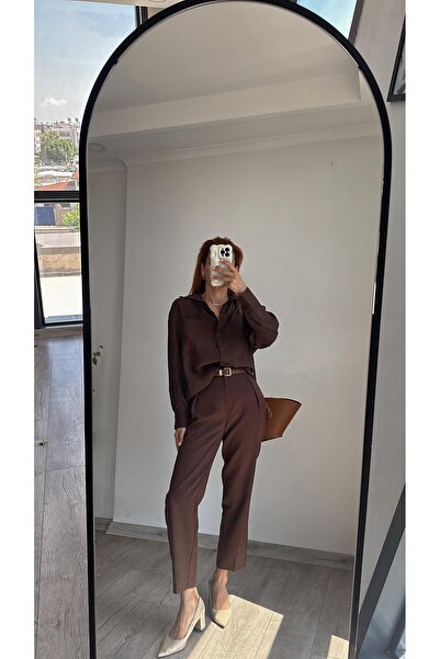 GAMZE ALPTEKİN ZR Original Brand Панталони от плат с морковна шарка