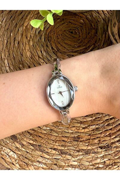 TD TRENDDURAGI Vintage Silver Inside White Women's Wristwatch