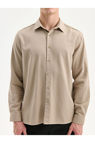 LC Waikiki Sparkling Selections from Shining Store | Regular Fit Long Sleeve Dobby Men's Shirt