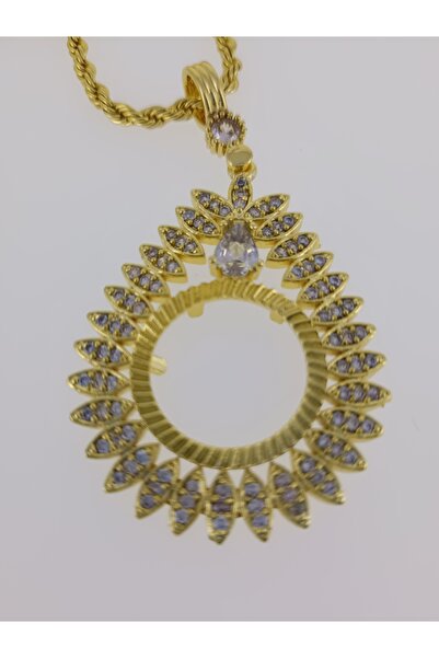 elisitakistory çeyrekaltın takmak için halat zincirli kolye altın kaplama bey...