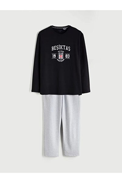LC Waikiki Standart Kalıp Beşiktaş Baskılı Erkek Pijama Takımı