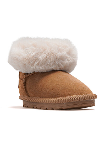 BUCKHEAD Furly Girls' Furry Zippered Casual Boots 25K Buck3064 Camel