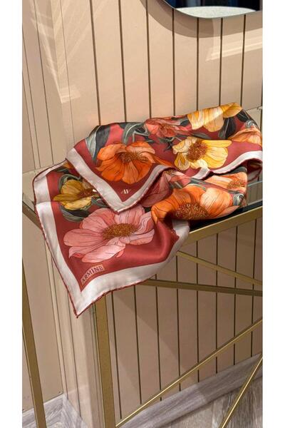 Armine 2025 Patterned Pure Silk Sura Scarf 9403-01