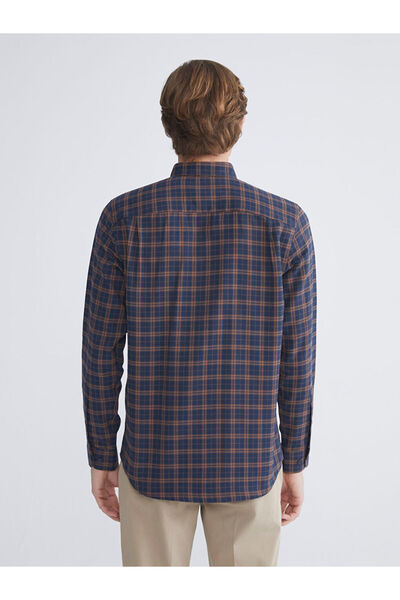 LC Waikiki Sparkling Selections from Shining Store | Regular Fit Long Sleeve Plaid Gabardine Men's Shirt