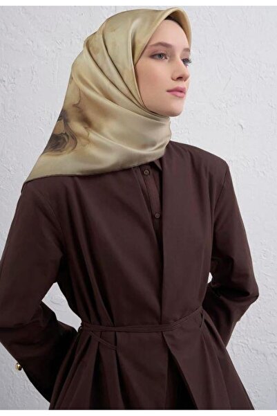 Armine 2025 Patterned Pure Silk Twill Scarf 9426-54