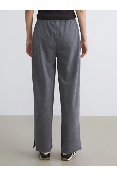 LC Waikiki Anthracite Women's Sports Sweatpants with Elastic Waist